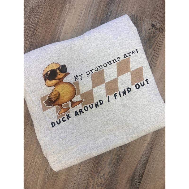 Duck Around Graphic Top T-Shirts, Hoodie, Sweatshirt | RetroVerseTees.com