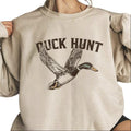 Duck Hunt Sweatshirt - Rustic Waterfowl Graphic Unisex Hoodie for Outdoorsmen and Nature Lovers - Cotton Pullover...