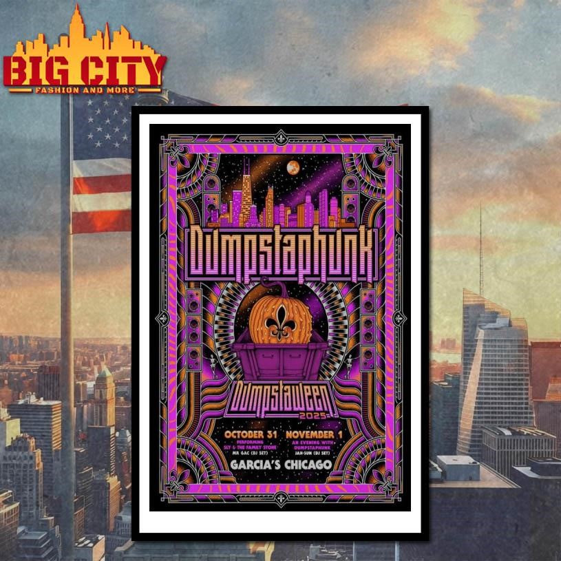 Dumpstaphunk Oct 31-Nov 1, 2025 Chicago, IL at Garcia’s Chicago Poster Shirt