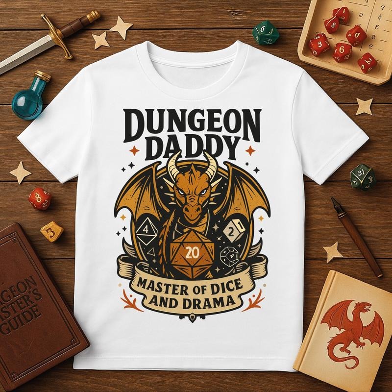 Dungeon Daddy Present Boyfriend Husband Premium Crewneck TShirt , Bella + Canvas 3001 Hoodie, Sweatshirt | RetroVerseTees.com