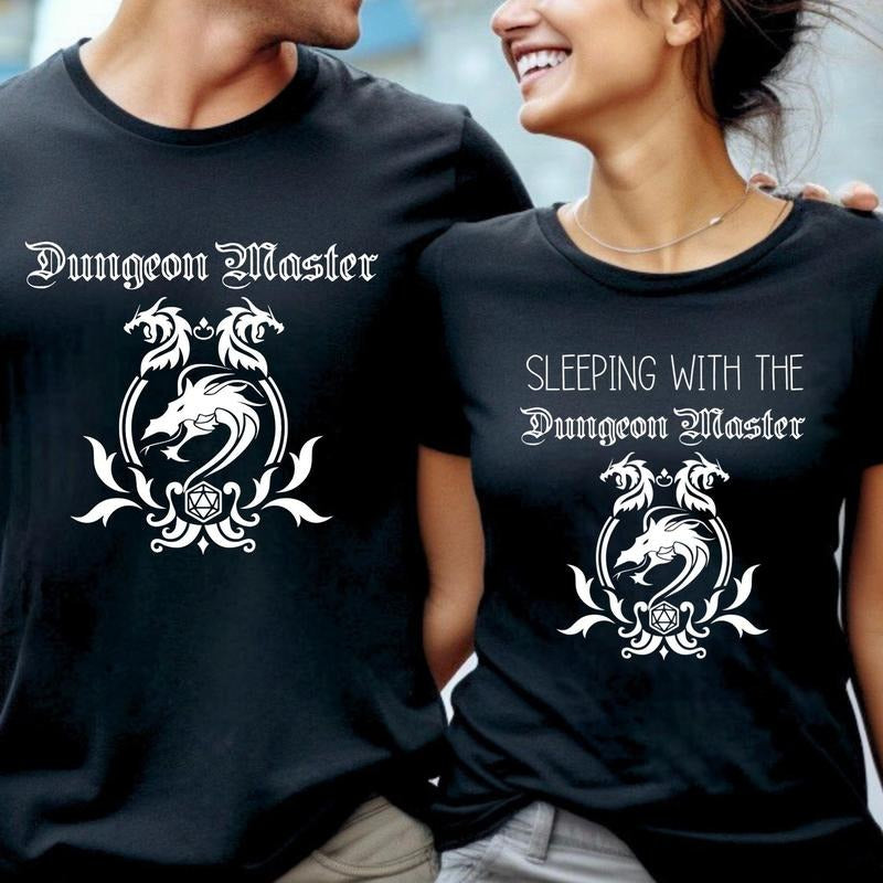 Dungeon Master And Sleeping With The Dungeon Master Matching Shirt, Dragons Graphic Tee, Fantasy Shirt T881 Hoodie,...