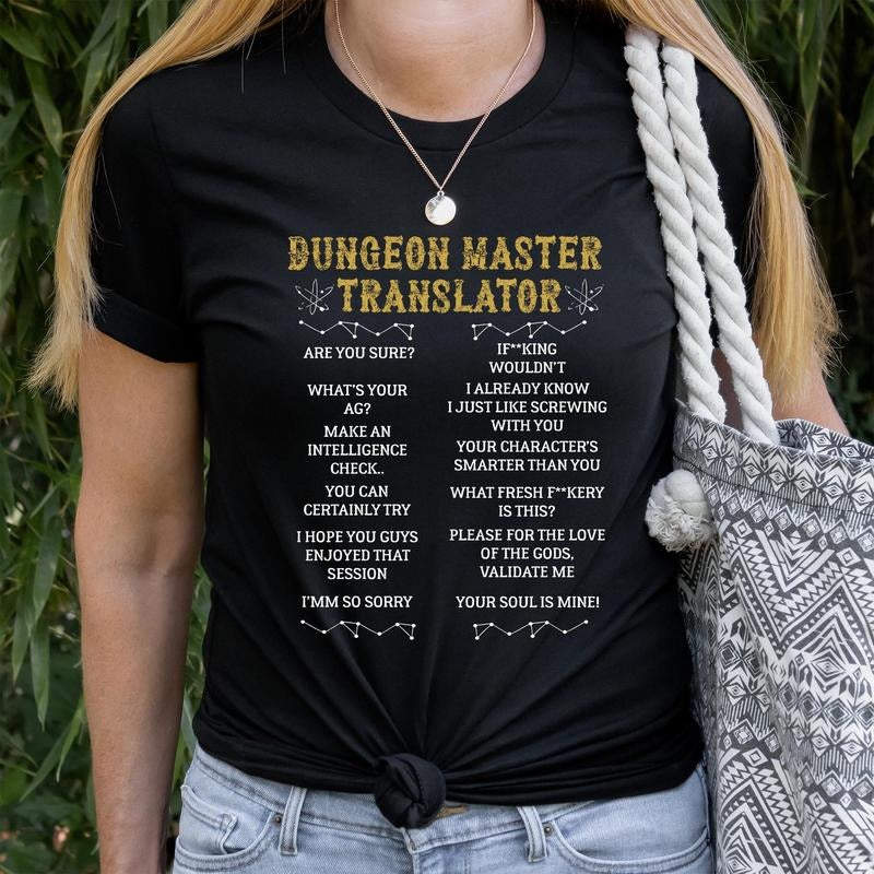 Dungeon Master Shirts, Dungeon Master Translator TShirt,Dungeons And Dragons Sweatshirt,Rpg Game Shirt,Tabletop Games...