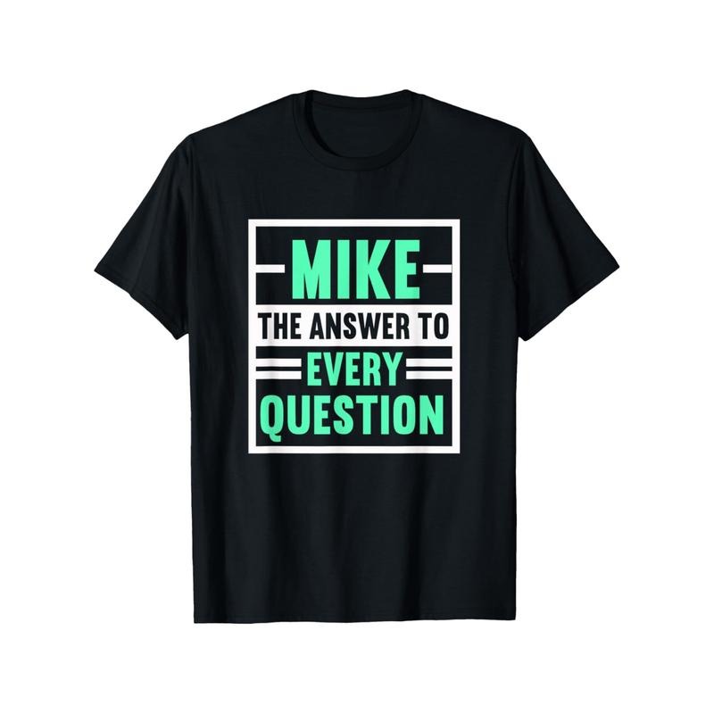 Durable Build| Mike TNF Answer Hidden leaf ninja Every Question T-Shirt, 100% Cotton Crew Neck Casual Tee, Digital Heat...
