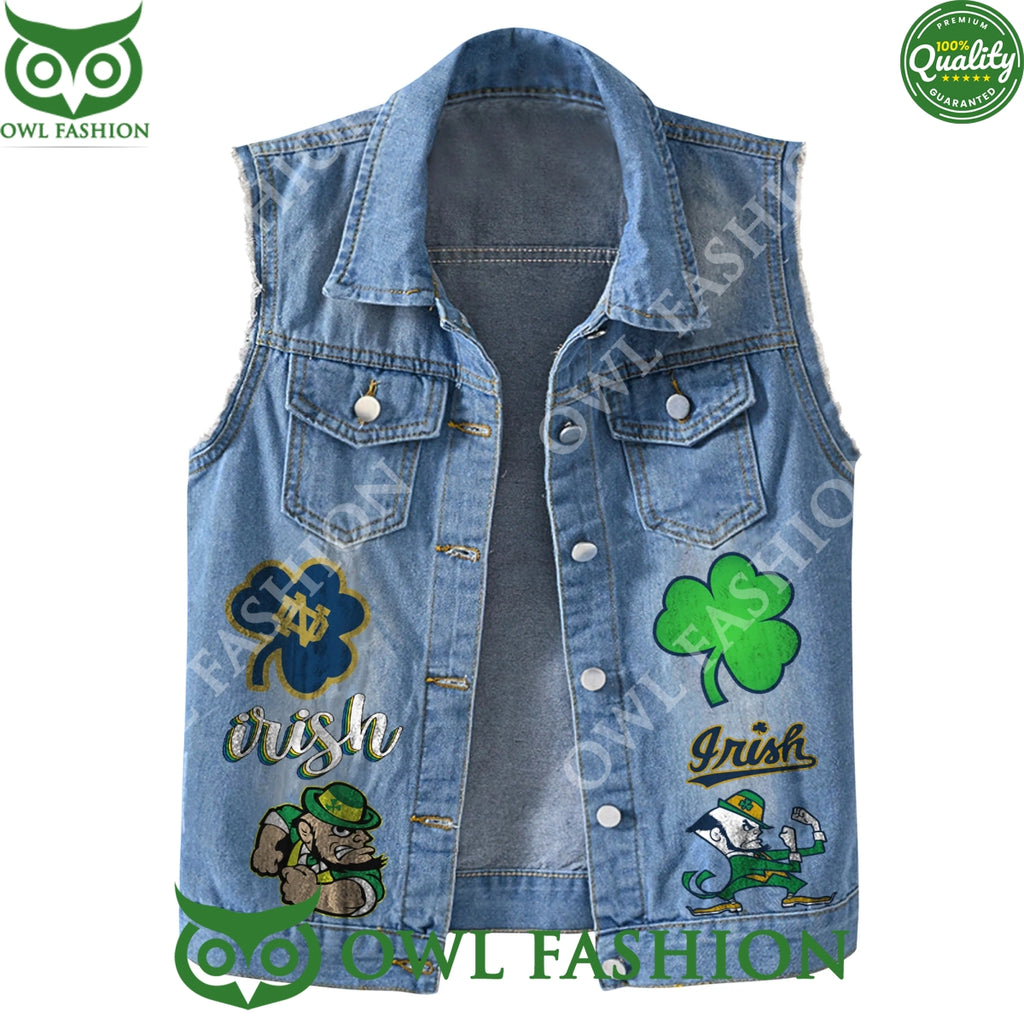Notre Dame Fighting Irish Real Women Love Football Denim Jacket
