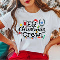 ER Christmas Crew T-Shirt, Emergency Crew Shirt, Christmas Nurse Tee, Santa Hat Nurse Gift Tee, Christmas Nurse Holiday...