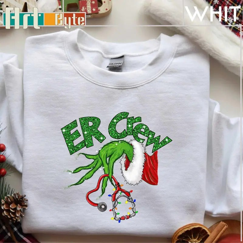 ER Crew Sweatshirt, Emergency Department Shirt, Christmas Emergency Department Sweatshirt, Gift For Nurse, Gift for...