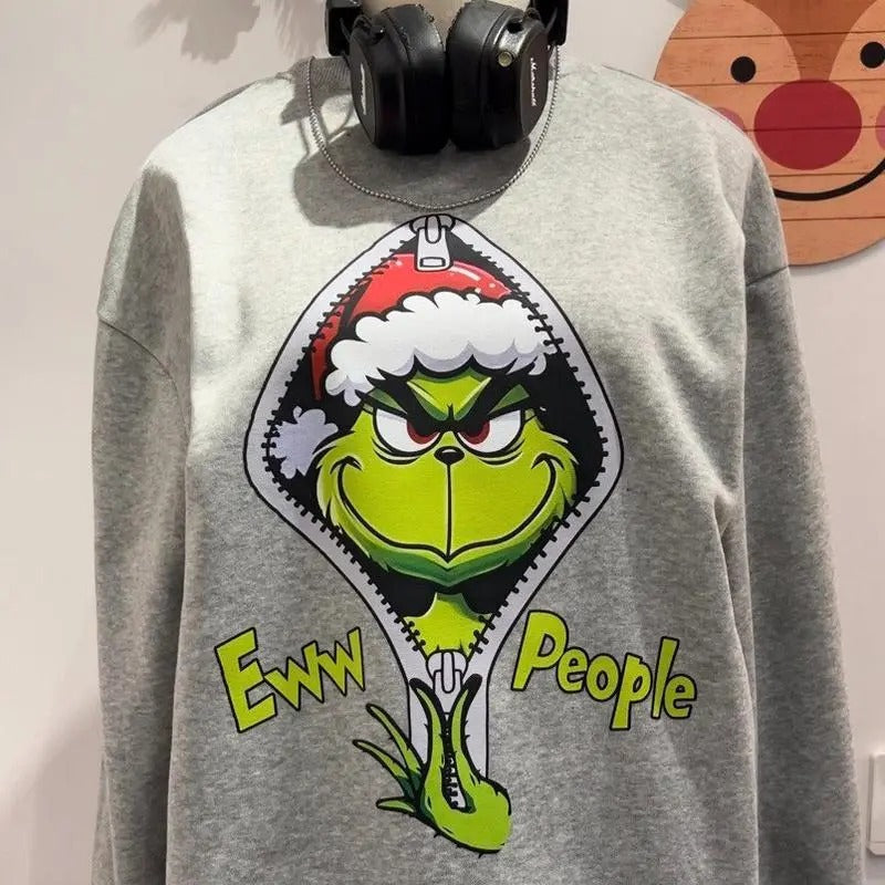 EWW People Grinchmas Chirtmas Sweatshirt for Men and Women - Christmas Shirt - Womenswear Hoodie | RetroVerseTees.com