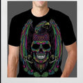 Eagle skull Small size shirt Cotton Casual Black Menswear Hoodie, Sweatshirt | RetroVerseTees.com