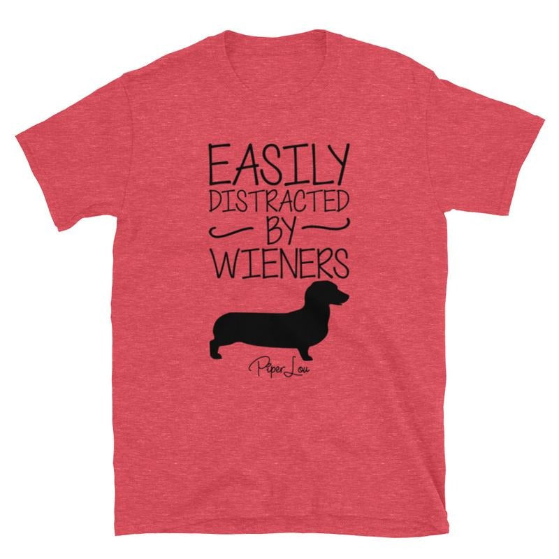 Easily Distracted By Wieners Graphic Tee Hoodie, Sweatshirt | RetroVerseTees.com