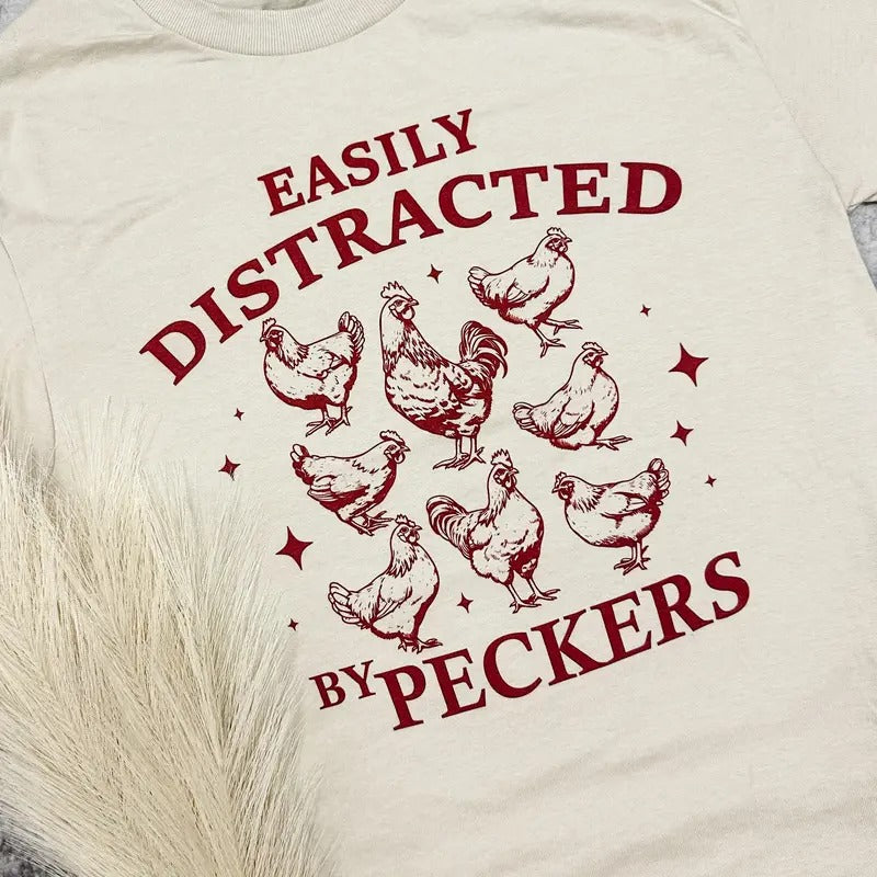 Easily Distracted Graphic Top T-Shirts, Hoodie, Sweatshirt | RetroVerseTees.com