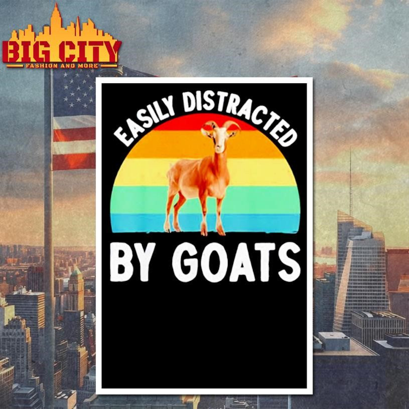 Easily distracted by Goats vintage shirt