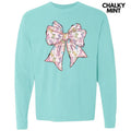 Easter Bunny Bow Long Sleeve Comfort Colors T-Shirt Hoodie, Sweatshirt | RetroVerseTees.com
