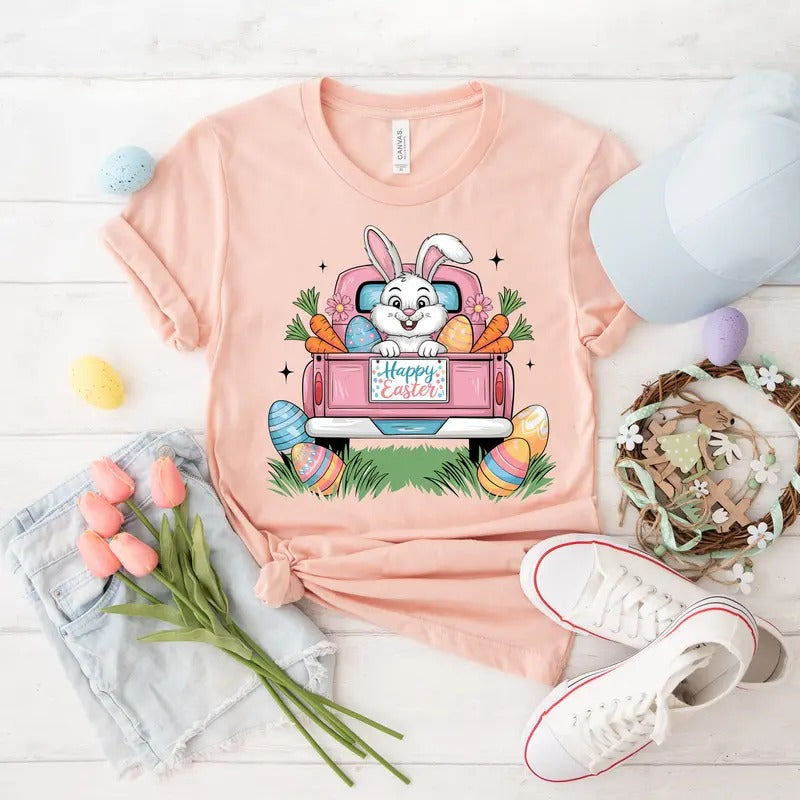 Easter Bunny Truck DTF Transfers - THIS IS NOT A SHIRT Hoodie, Sweatshirt | RetroVerseTees.com