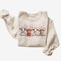 Easter Cow Sweatshirt, Heifer Easter Day Crewneck, Trendy Sweater, Gift For Easter T-Shirts, Hoodie | RetroVerseTees.com