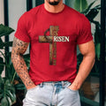 Easter Cross He Is Risen Tee Pure Cotton Casual Style Crew Neck Short Sleeve T-Shirt Tops Trendy for Unisex Hoodie,...