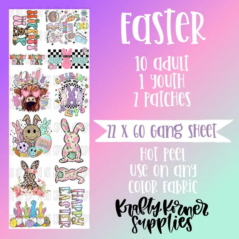 Easter Gang Sheet, 22 x 60 T-Shirts, Hoodie, Sweatshirt | RetroVerseTees.com