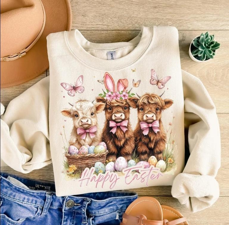 Easter Highlands DTF Transfers - THIS IS NOT A SHIRT Hoodie, Sweatshirt | RetroVerseTees.com