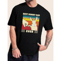 Easter Hot Selling "Best Bunny Dad" Men's Casual Trendy Graphic Print Comfortable Crew Neck Short Sleeve T-shirts, Summer...