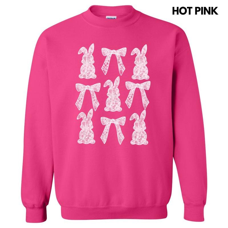 Easter Lace Coquette Sweatshirt T-Shirts, Hoodie | RetroVerseTees.com
