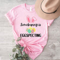 Easter Pregnancy Announcement Shirt, Spring Baby Reveal T-Shirt, Maternity Tee, Pregnant Wife Gift Shirt For Easter, New...
