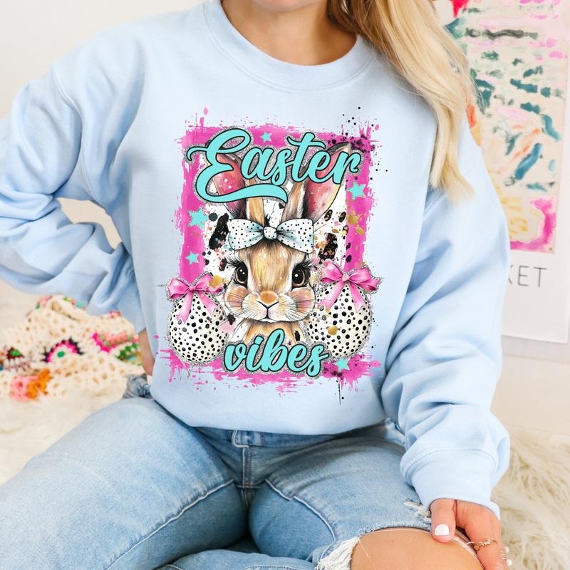 Easter Vibes with Dalmation Eggs DTF Transfers - THIS IS NOT A SHIRT Hoodie, Sweatshirt | RetroVerseTees.com