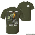Easy Come Easy Go T-shirt Bold Skull And Money Graphic With Flames Perfect For Streetwear And Bold Fashion Lovers Unisex...
