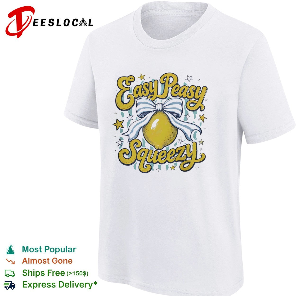 Easy Peasy Squeezy Lemon cute fruit positive shirt