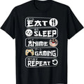 Eat Sleep Anime Gaming Repeat Kawaii Anime Gamer TShirt Hoodie, Sweatshirt | RetroVerseTees.com