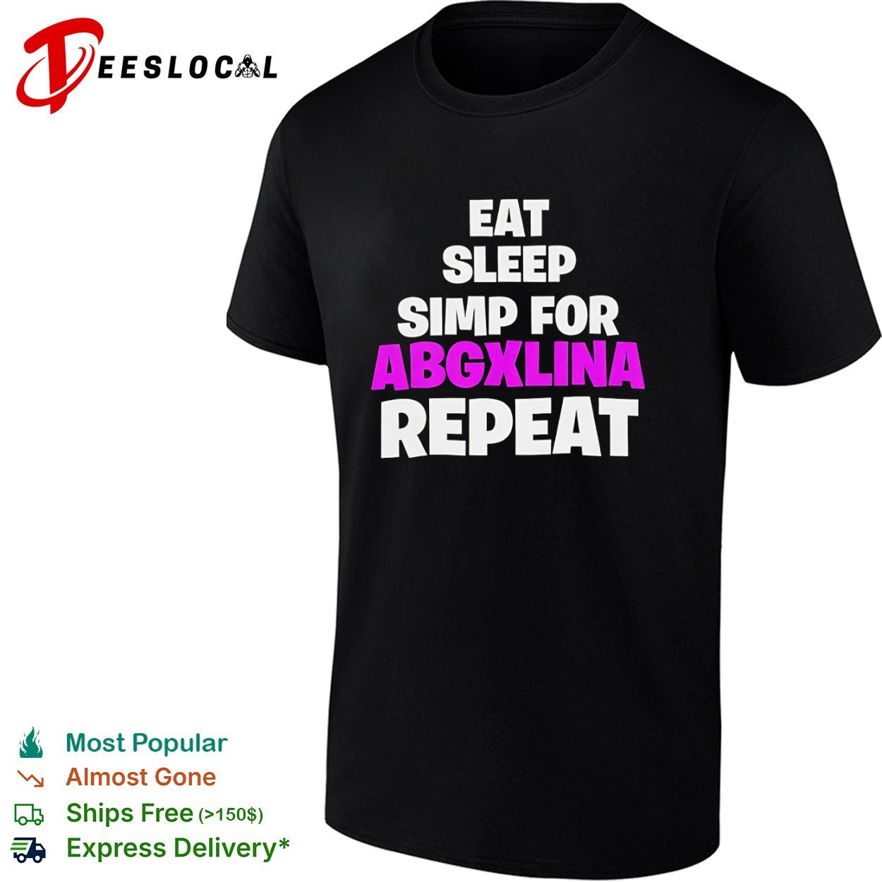 Eat sleep simp for Abgxlina repeat shirt