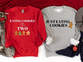 Eating Cookies For Two Sweatshirt, Just Eating Cookies Hoodie, Pregnancy Announcement Christmas Sweatshirt, Matching...