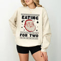 Eating For Two Christmas Sweatshirt,  Christmas Pregnancy Announcement Sweatshirt, Baby Reveal Christmas Matching Parents...