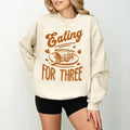 Eating for Three Pregnancy Announcement Sweatshirt, Twin Maternity Shirt Hoodie | RetroVerseTees.com