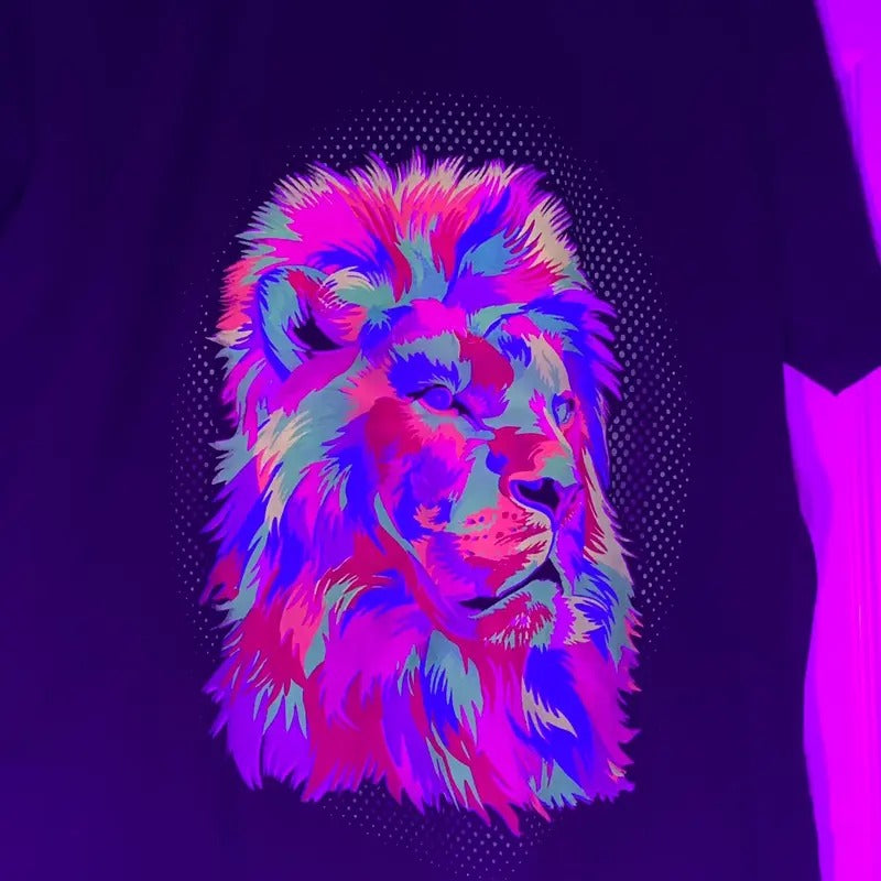 Economic lion t-shirt size large Cotton Black Hoodie, Sweatshirt | RetroVerseTees.com