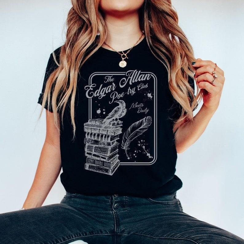 Edgar Allan Poe Poetry Club Shirt Vintage Shirt Hoodie, Sweatshirt | RetroVerseTees.com