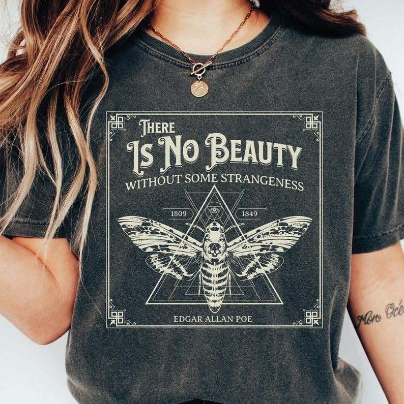 Edgar Allan Poe Shirt Poe  Top Womenswear Hoodie, Sweatshirt | RetroVerseTees.com