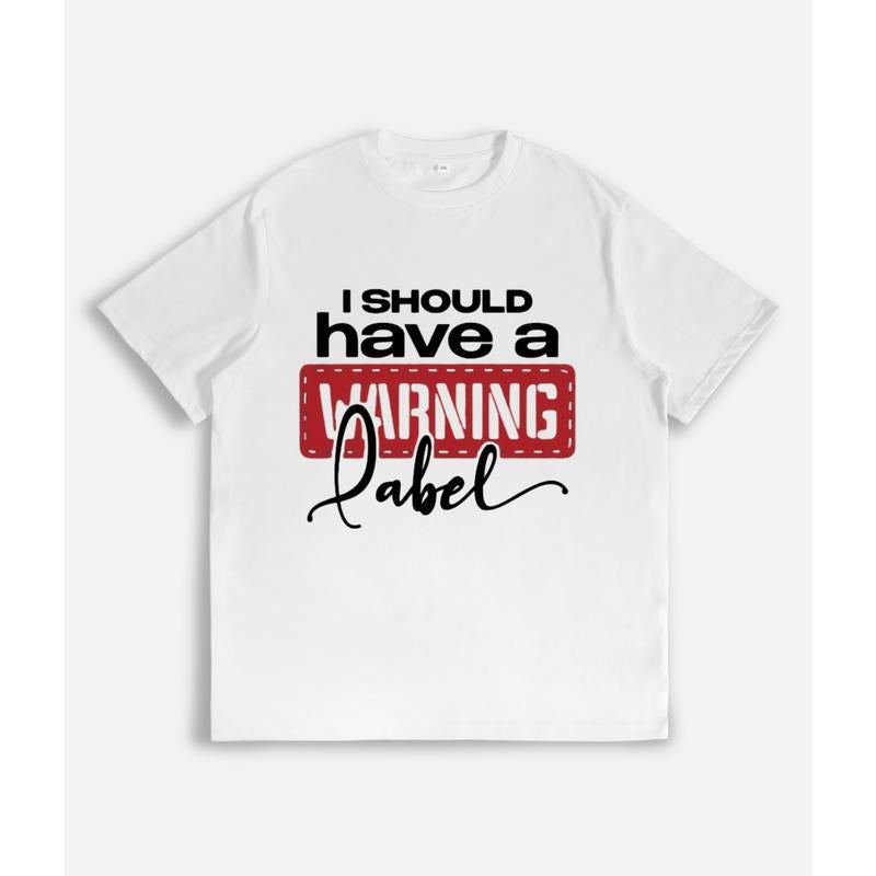 Edgy Lightsaber brand - Shirt with WB shield Statement - making "Warning Label"