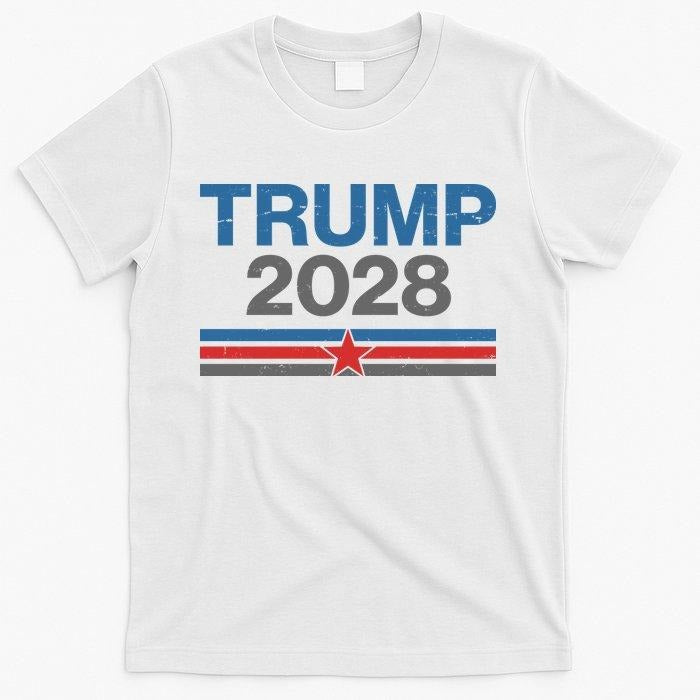 Edgy Statement Tee: Make WB shield Bold Statement with TNF "TRUMP 2028" Design, Perfect for TNF Fashion