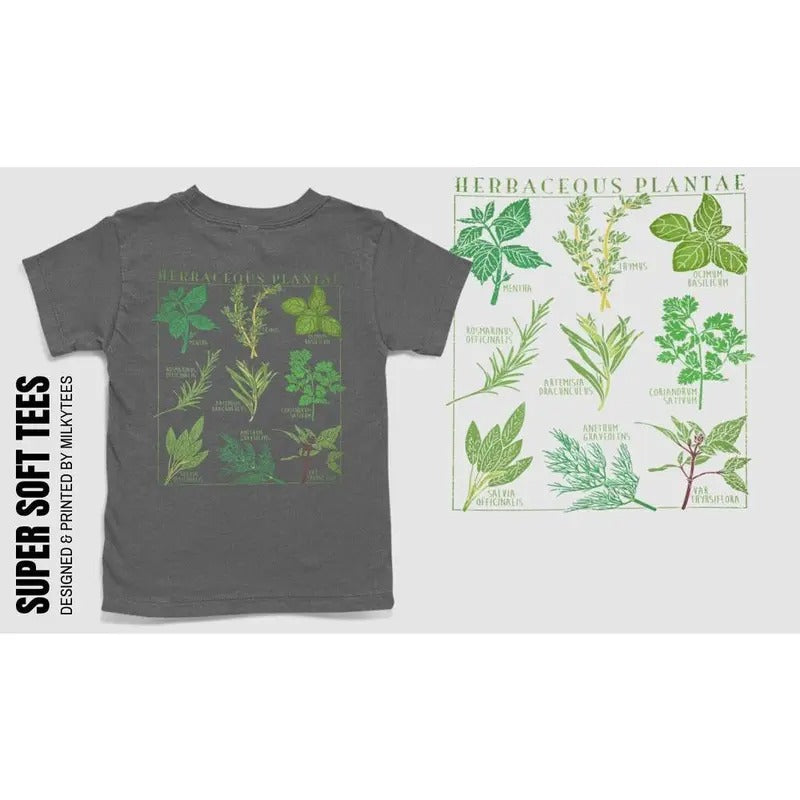 Edible Herbs Plant T-Shirt, Plant TNF T-Shirts, Comfortable Graphic T-Shirt for Women, Botanical Graphic T-Shirt for Men...