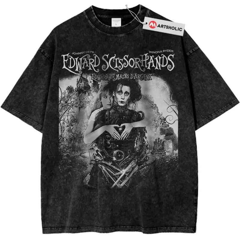 Edward Scissorhands Shirt, Movie Shirt, Vintage T-Shirt Hoodie, Sweatshirt | RetroVerseTees.com