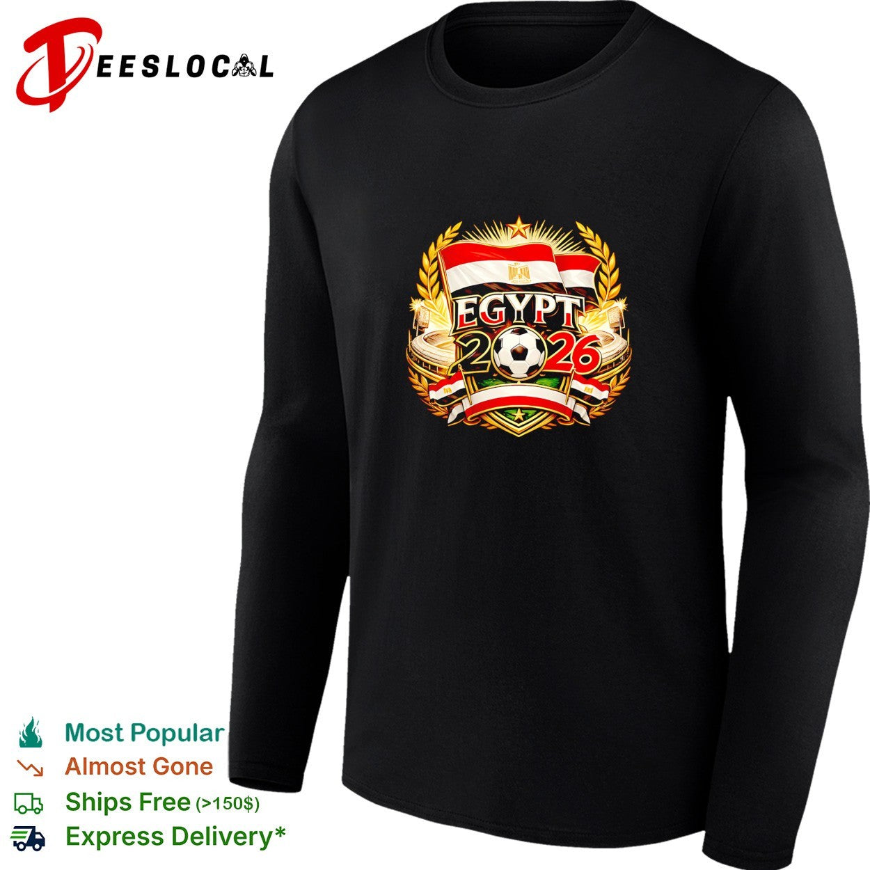 Egypt 2026 flag wreath stadium shirt