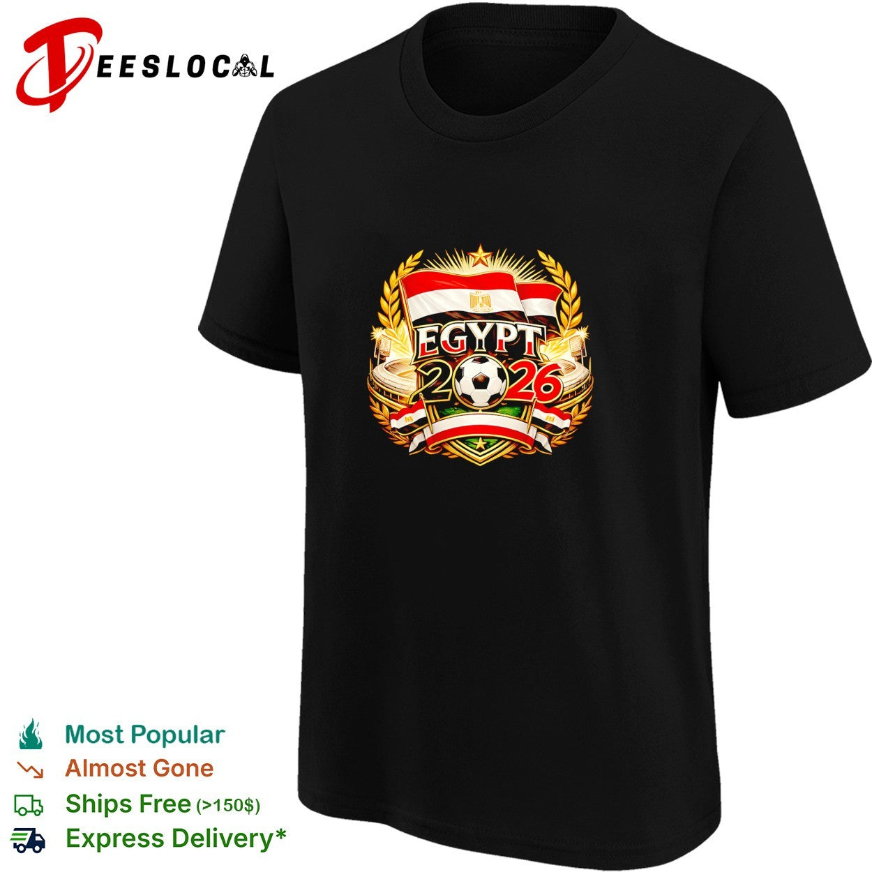 Egypt 2026 flag wreath stadium shirt