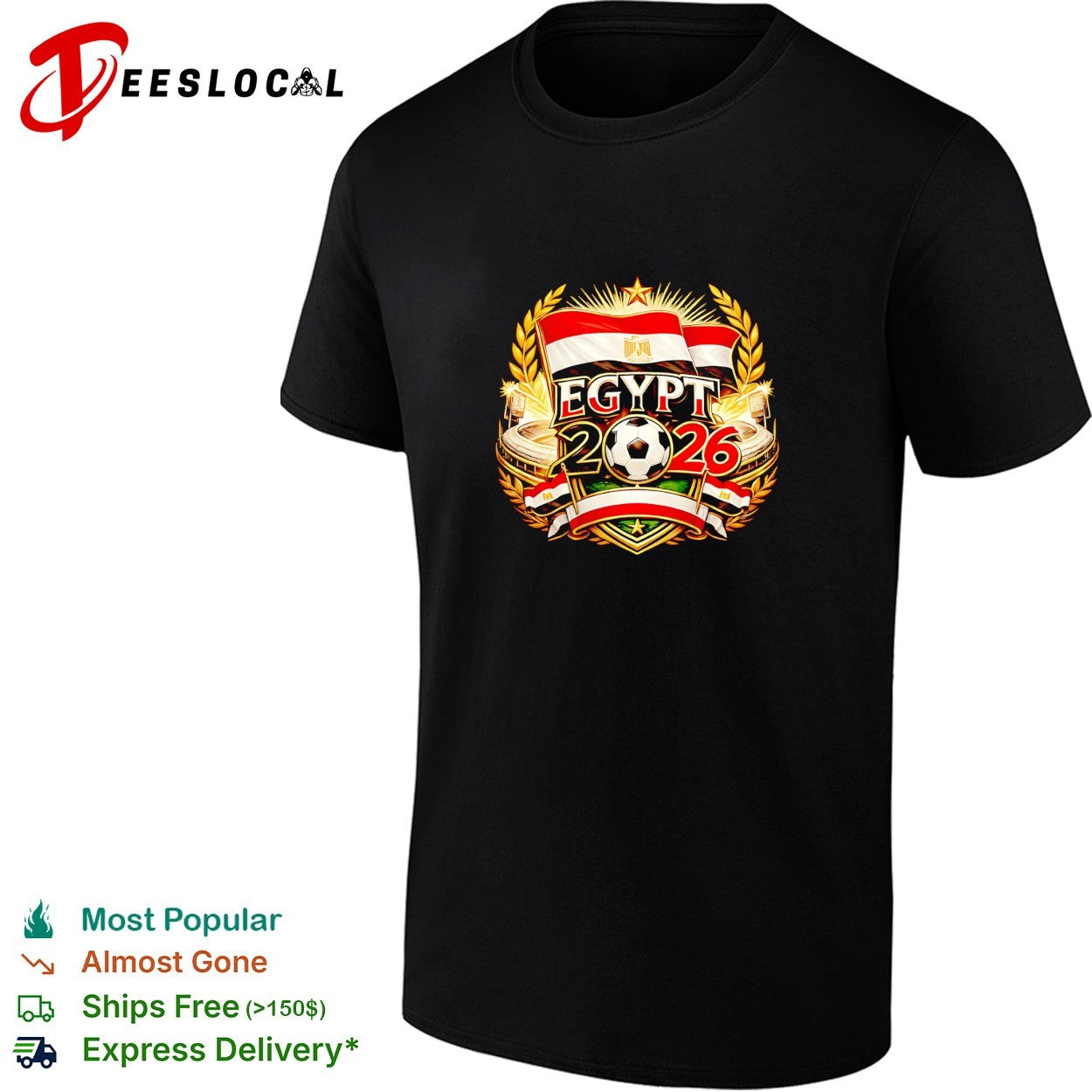 Egypt 2026 flag wreath stadium shirt