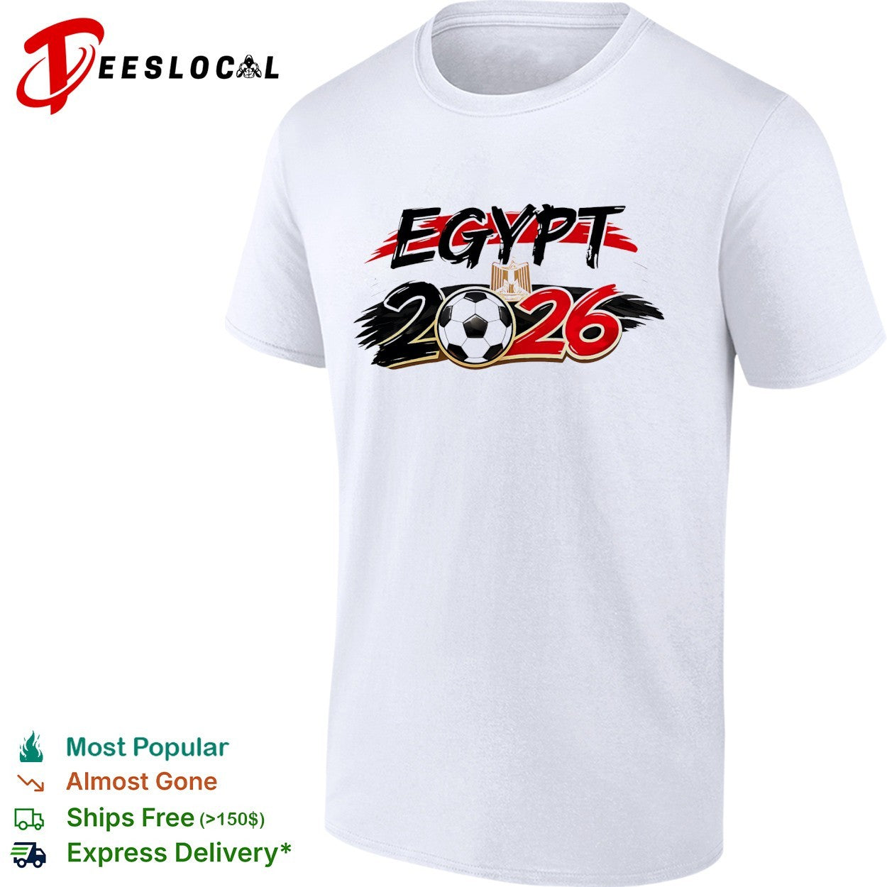 Egypt 2026 soccer ball flag shirt
