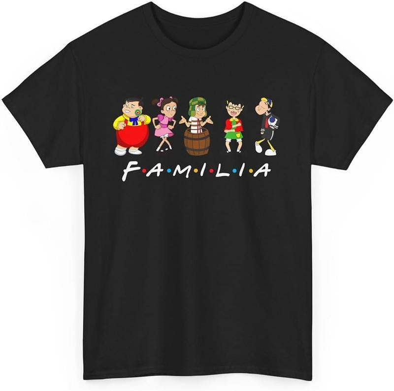 El Chavo del Ocho Familia Gift Unisex Heavy Cotton Tee, La Vecindad Mexican Classic TV Show Hoodie, Sweatshirt