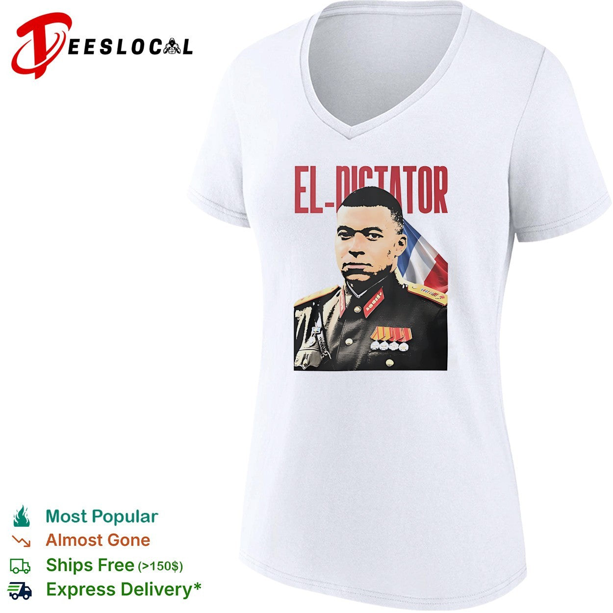 El Dictator Kylian Mbappe France flag Funny Soccer Fan shirt