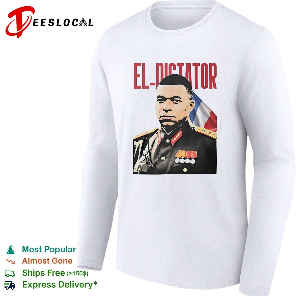 El Dictator Kylian Mbappe France flag Funny Soccer Fan shirt