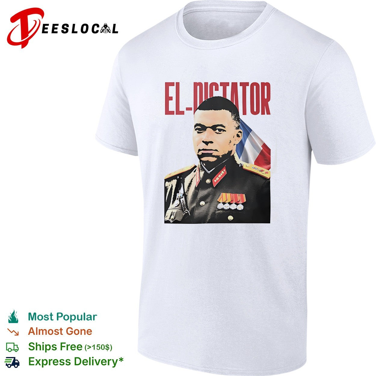 El Dictator Kylian Mbappe France flag Funny Soccer Fan shirt