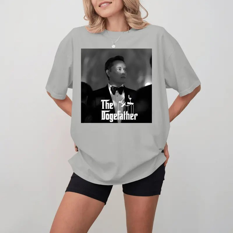 El0n M.u.s.k The Dogefather Shirt  - Unisex Heavy Cotton Tee Hoodie, Sweatshirt | RetroVerseTees.com