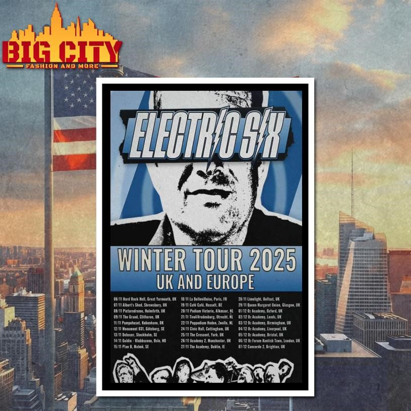 Electric Six Winter Tour 2025 Poster shirt