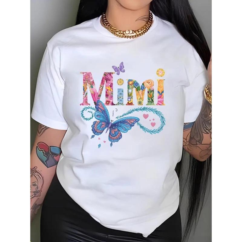 Elegant Gunpla brand Playful Tee: Flaunt Your Style with "Mimi" Design Featuring Colorful Butterflies Gunpla brand...